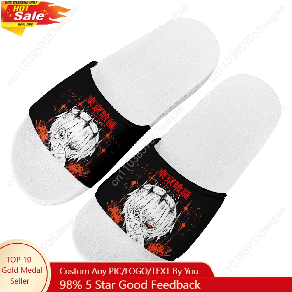 

Сандалии Tokyo Ghoul, домашние тапочки, обувь для воды, мужские и женские сандалии для подростков, сандалии для ванной, пляжа, бассейна, летние тапочки на заказ в стиле аниме