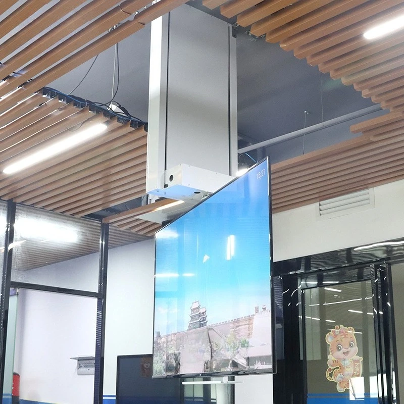 

The conference room TV ceiling is rotated 180 degrees left and right, and the hoist electric telescopic hanger is hidden.