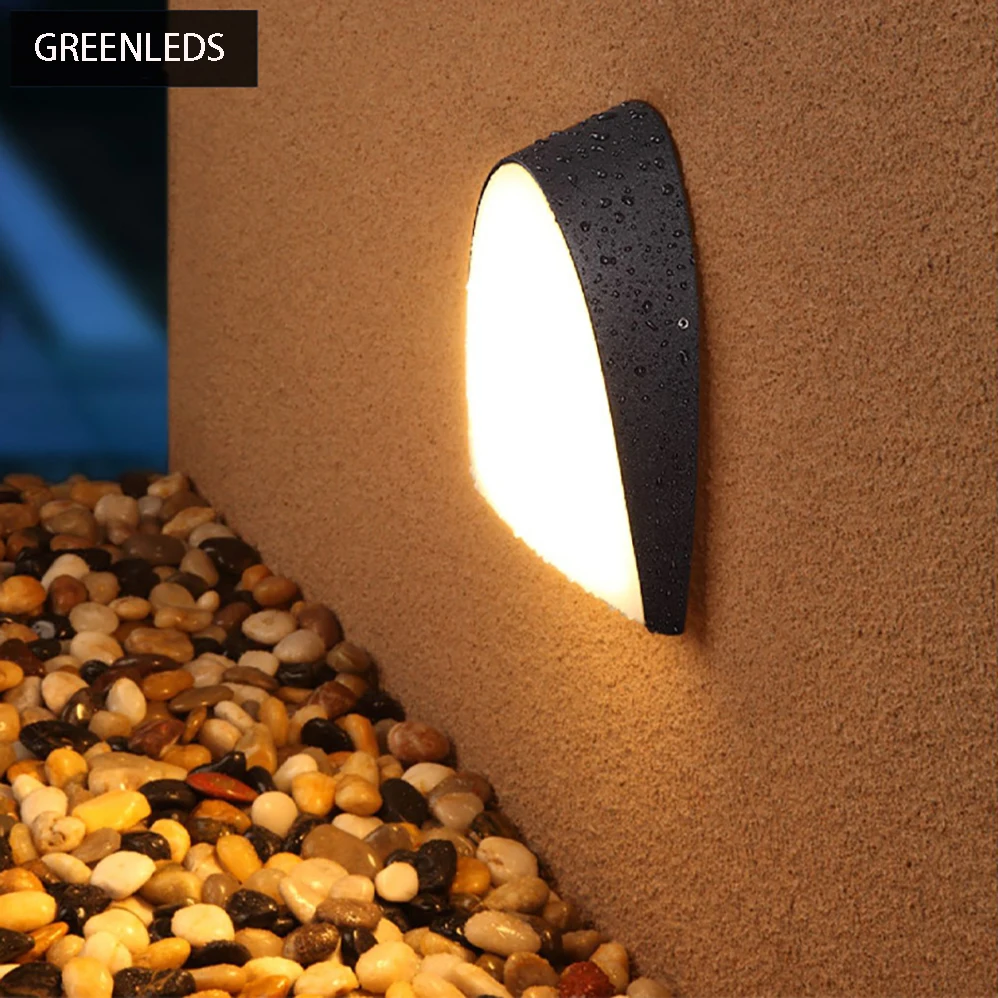 Impermeável moderno estilo minimalista alumínio LED lâmpada de parede, varanda e jardim luzes, interior e exterior, IP65, 10W, AC 85-265V