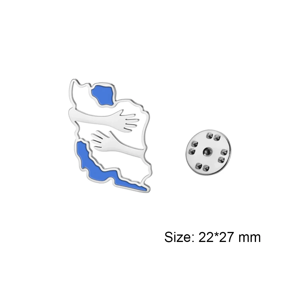 CoolTime Retro Hohle Iran-Karte Brosche für Männer und Frauen Goldfarben Strass-Besetzt Edelstahl-Schmuck Großhandel – Detail 11