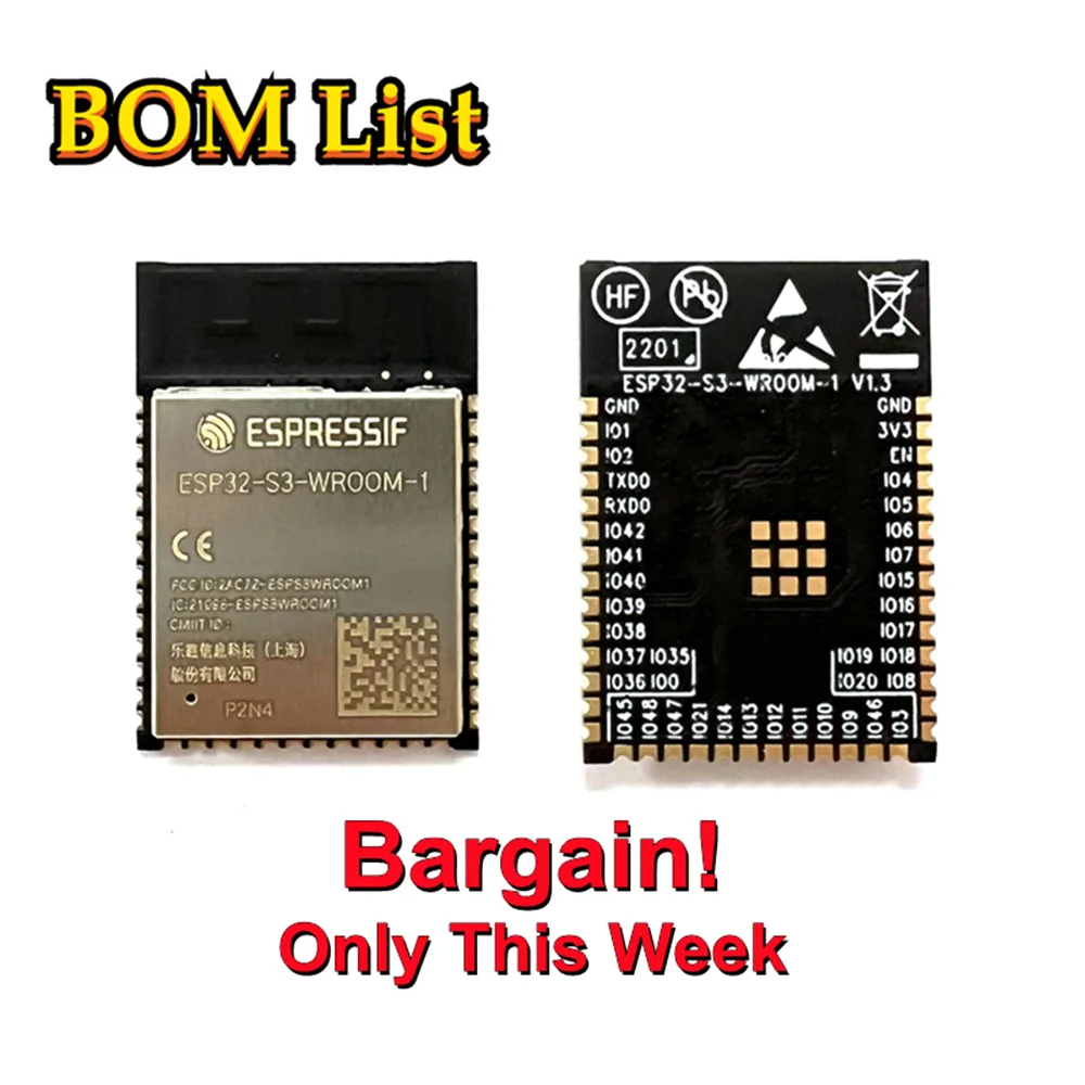 ESP32-S3-WROOM-1 ESP32-S3-WROOM-1-N4 ESP32-S3 2.4 GHz Wi­Fi and BLE 5 module