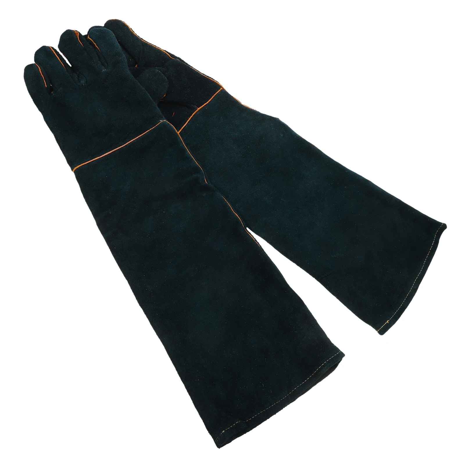 

1Pair Bite Proof Gloves Thick Cowhide Animal Handling Protective Gloves for Pet Feeding Safety Anti-Bite Scratch Resistant