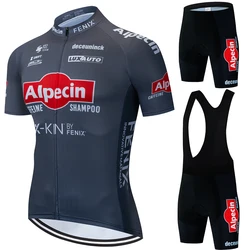 Alpecin Jersey Cycling Men's Clothing 2024 Equipment Man Complete Uniform Shorts Mtb Blouse Set Bike Sports Male Pants Outfit