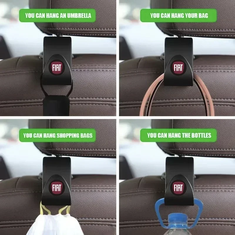 رف أمتعة بخطاف لمسند رأس السيارة، رف تخزين مسند ظهر المقعد لشركة فيات 124 125 500 أبارث باليو بونتو ستليو تيبو باندا دوبلو