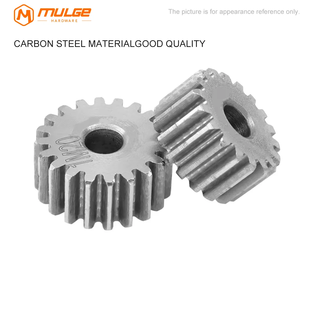 Spur Gear 1M-21T/22T/23T/24T/25T/26T/27T/28T/29T/30Teeth SC45# Carbon Steel Material Cylindrical Gear Transmission Accessories
