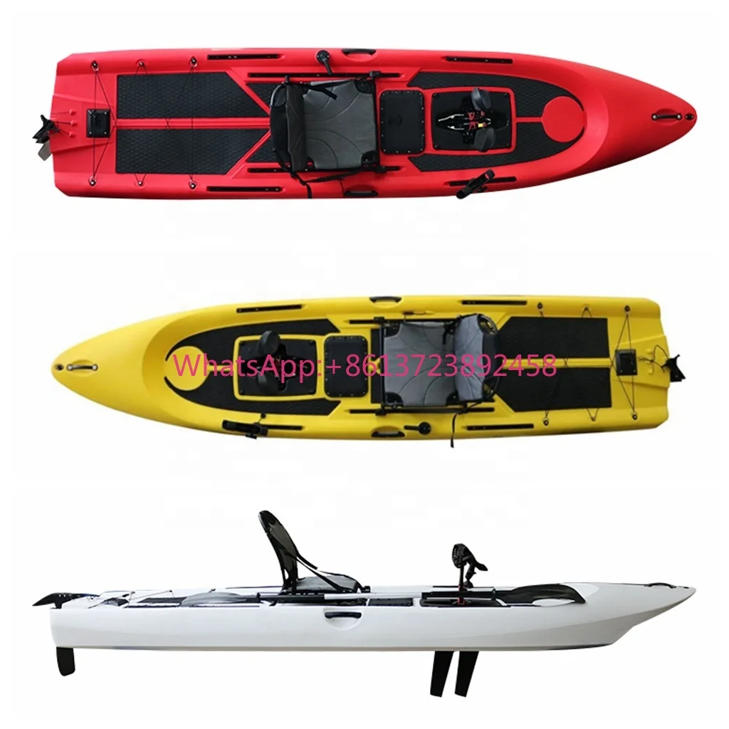 Kayak de Pesca Individual SUP Flap para Lagos y Ríos, Kayak a Pedal 2022 de Alta Calidad, Profesional, Tipo Sit on Top, 3.6m, 12 Pies de Largo