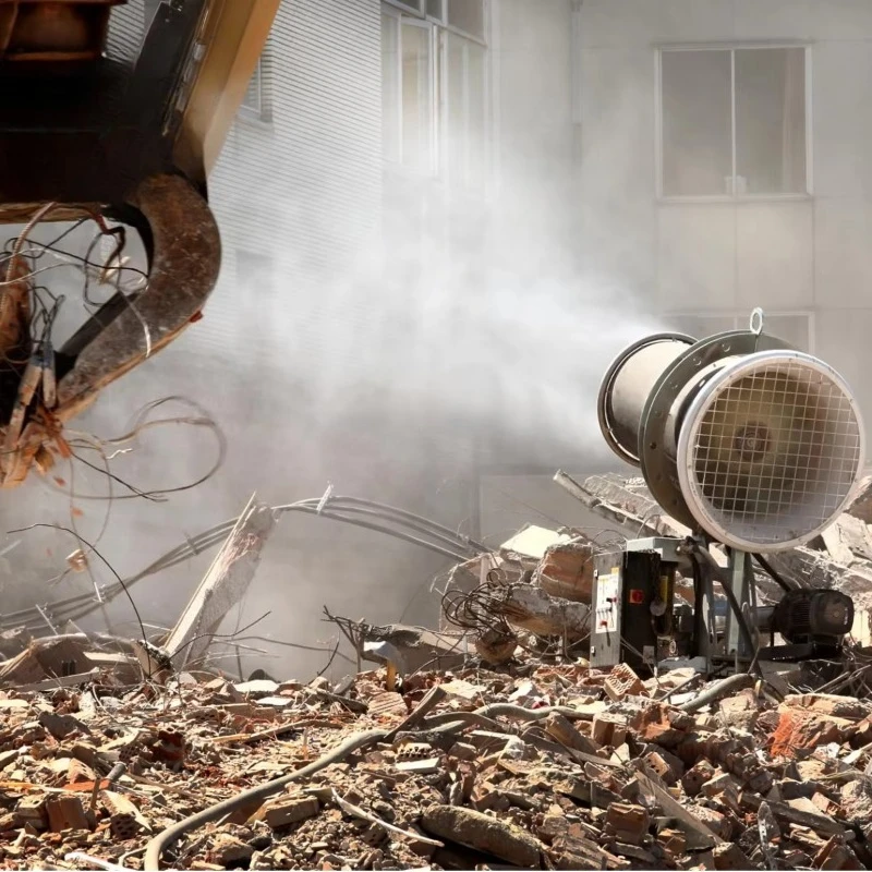 

Вращающийся на 360 градусов, 60 м, промышленный строительный распылитель для контроля пыли, распылитель для водяной тумана