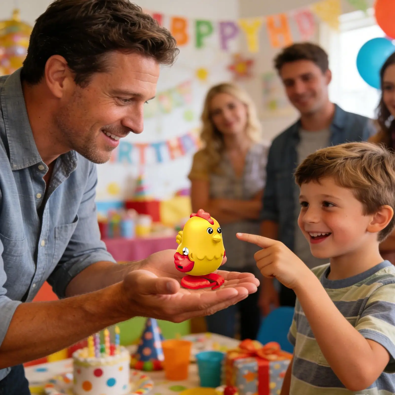 Aufziehbares Hühnerspielzeug, Ostern, Partygeschenke, springendes Tierspielzeug für Jungen und Mädchen, Kindertagesstätte, Zentren, Geburtstag, Urlaub, Weihnachten, Spielzimmer