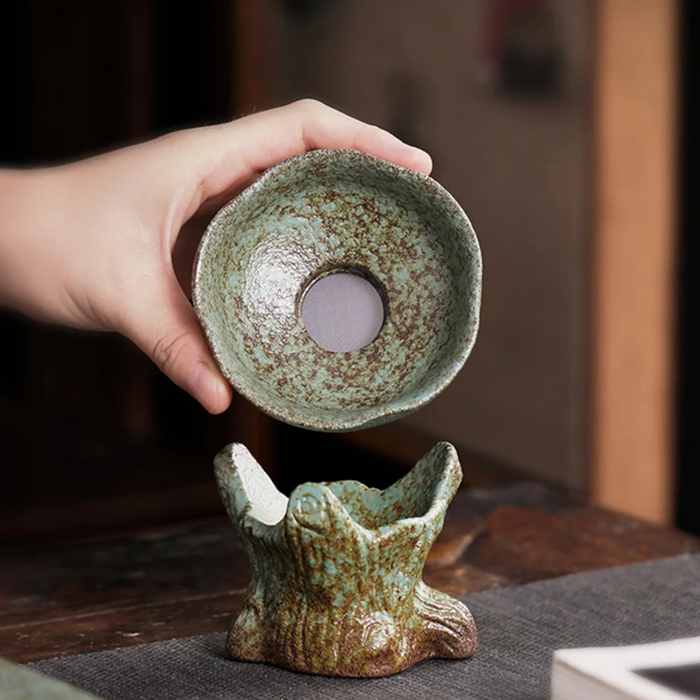 

1Pcs Household Tea Drainer Ceramic Material Resists Cracking Japanese Design Tea Time Essential Tool Teapot Accessories