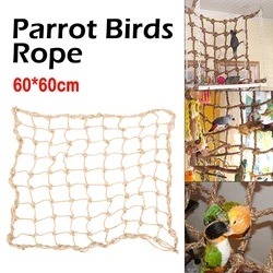 Birds Swing Ladder Toys Hemp Rope Net Pet Parrot Birds Chew Play Climbing Ropes with Hook Pet Accesorios for Bird Indoor Toy