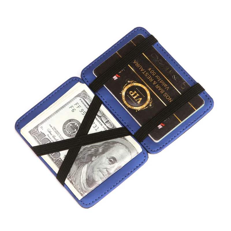 Thin Mini Wallet Men Business PU Leather Magic Wallets Credit Card Holder