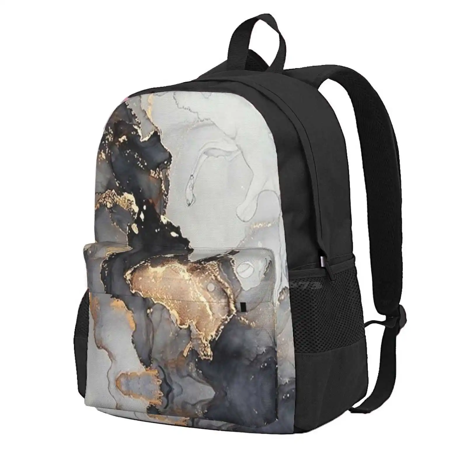 Marble Gray Black Gold Hot Sale Schoolbag Backpack Fashion Bags Gray Marble Or Marble Shell Popular Fashionable Cool Tumbler