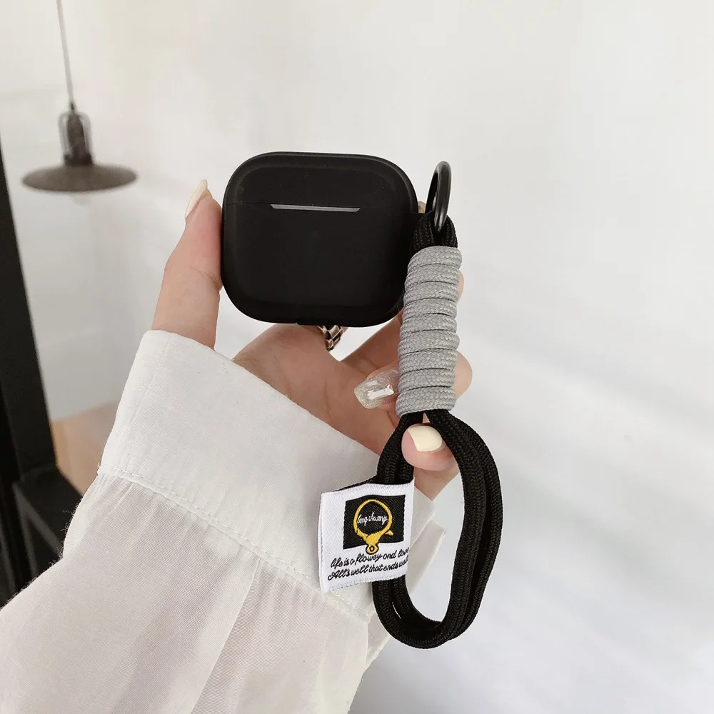 Модный мягкий силиконовый чехол с ремешком для AirPods Pro, защитный чехол для беспроводных наушников AirPods 3 2 1, зарядное устройство