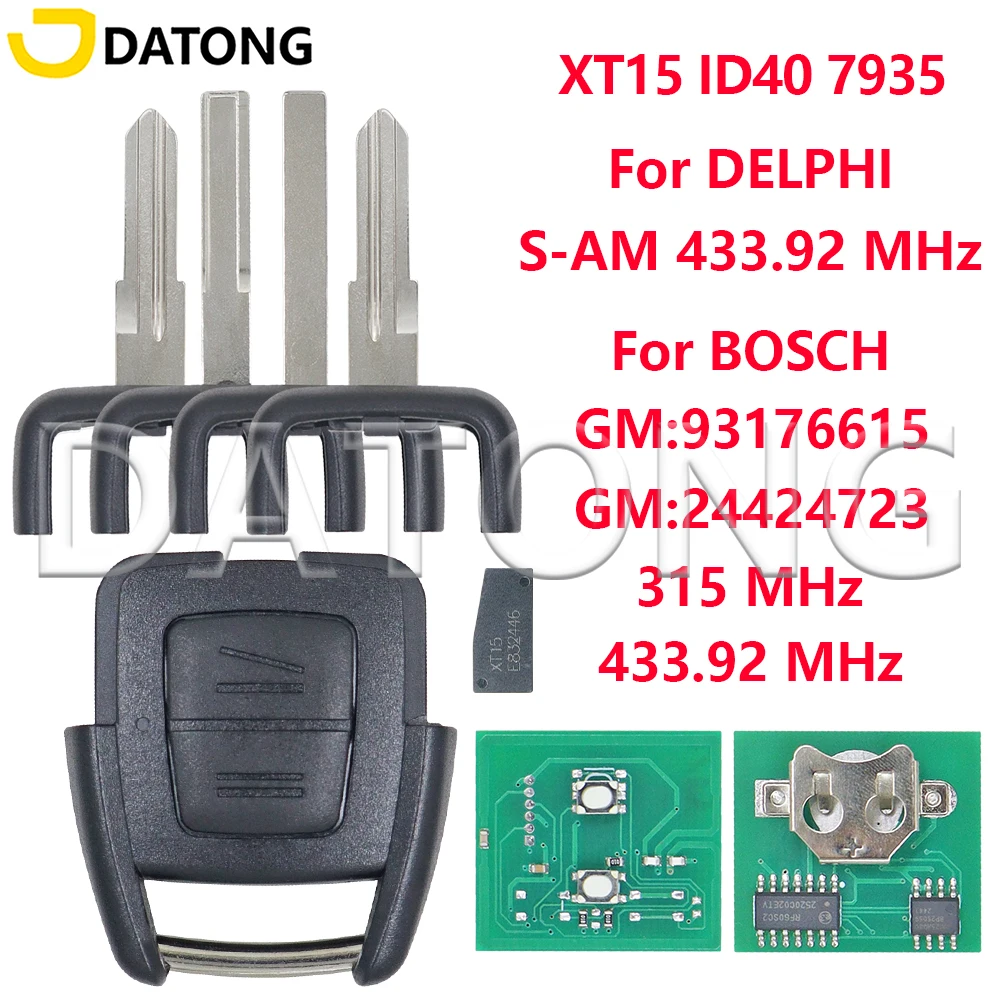Datong P/N:93176615 ID40 Chip Car Remote Key For Delphi/BOSCH Opel Zafira A Holden Astra G F Vectra B Omega B Combo C