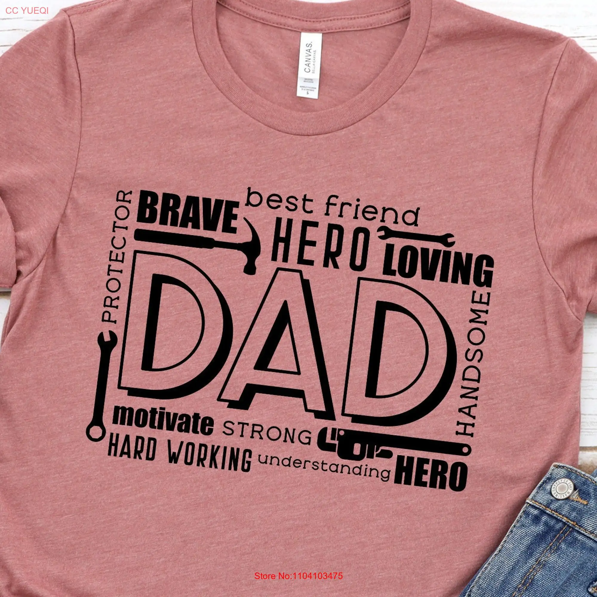 Brave mejor amigo héroe amoroso trabajo duro guapo protector papá camisa Feliz día del padre para papá