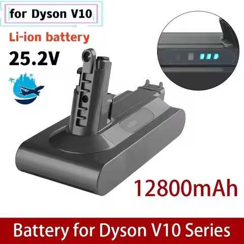 2025 For Dyson V10 12800mAh 25.2V Battery for Dyson SV12 Battery Absolute Animal Li-ion Vacuum Cleaner Rechargeable BATTERY SV12