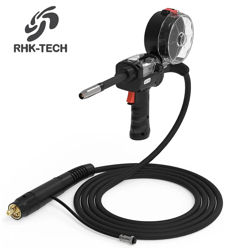 RHK CE Approved LB150 Handheld Wire Drawing 150Amp European Connector Argon Gas Cooled Welding Torch Aluminum MIG Spool Gun