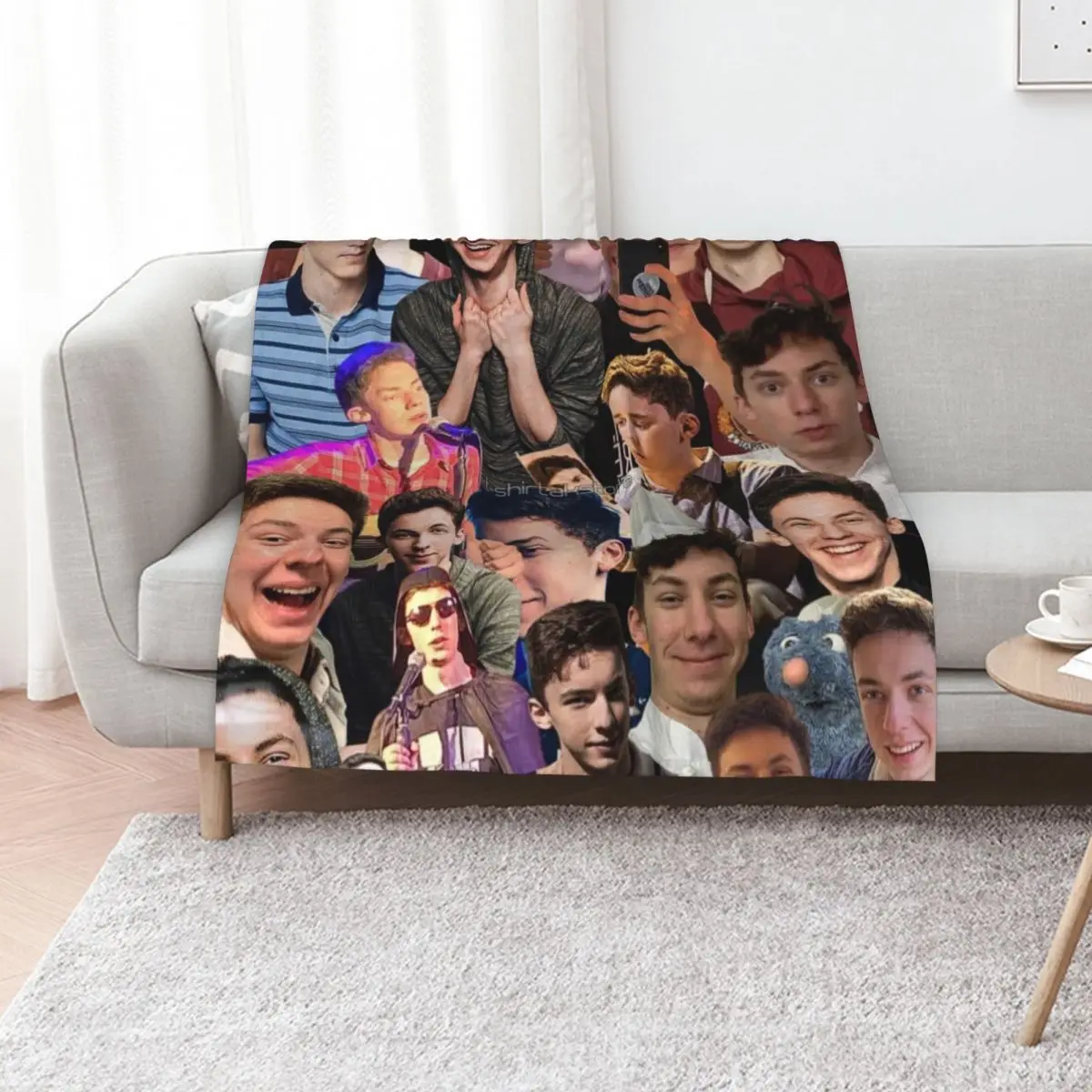 Andrew Barth Feldman photo collage Throw Blanket Thins Furry Luxury Thicken Thin christmas gifts Blankets