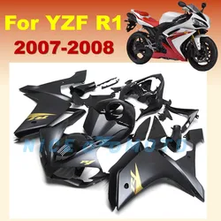 Motorcycle Aftermarket Parts Fairings Kit For YAMAHA YZF R1 2007 2008 YZF R1 08 07 black Bodywork fairing
