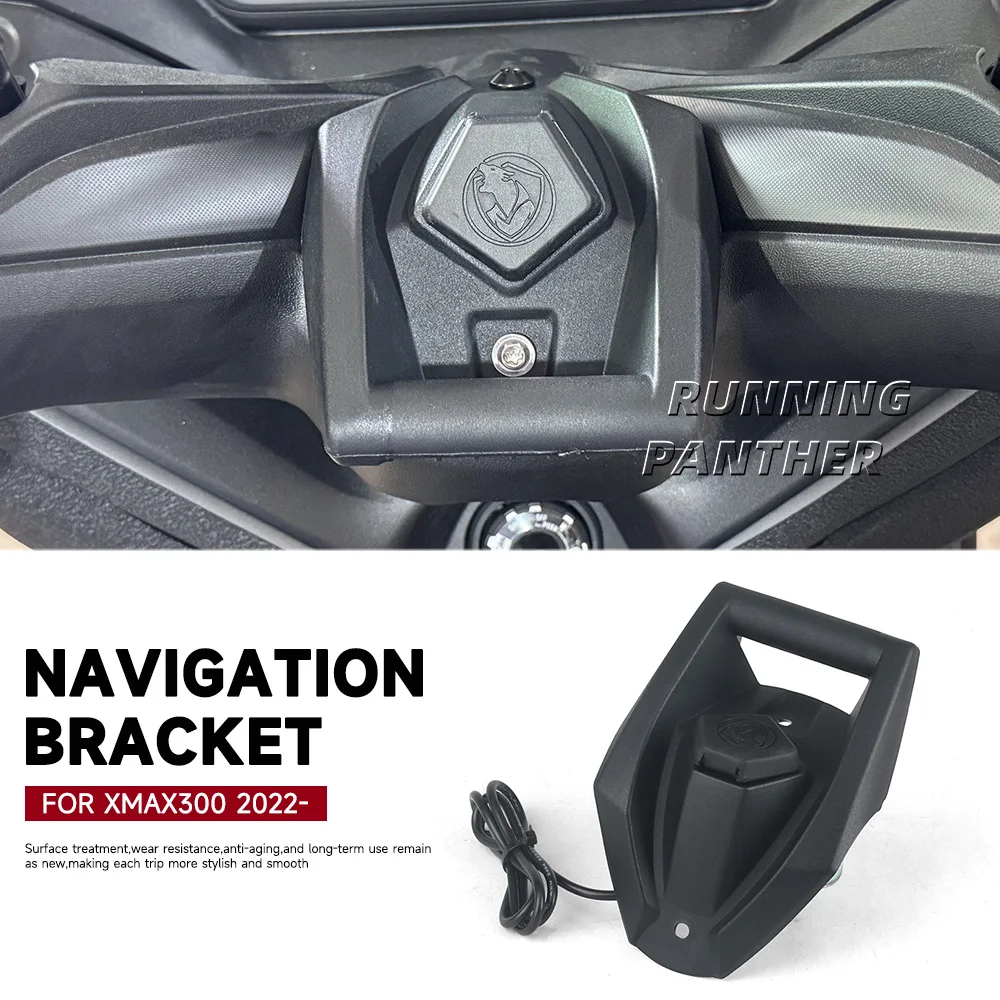 

New Motorcycle Navigation Bracket For YAMAHA XMAX 300 X-MAX 300 2022- GPS Bracket Phone Bracket Suitable Car USB Interface