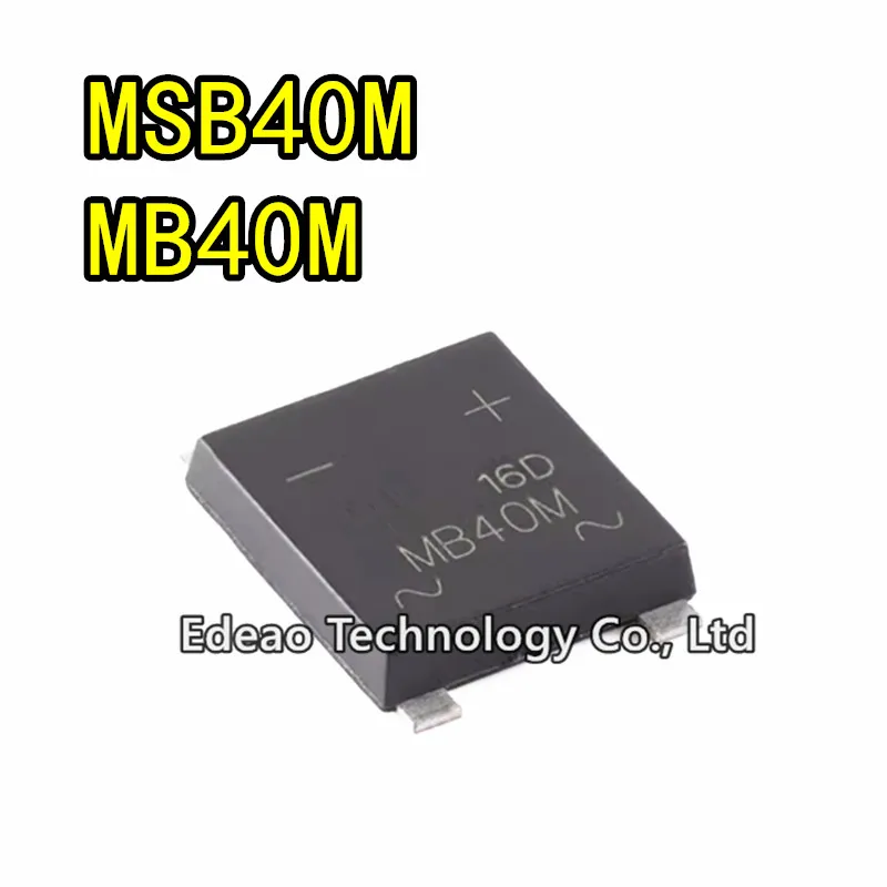 10~100pcs/lot  MSB40M MB40M UMSB 1000V 4A Glass Passivated Surface Mount Single Phases Diode Bridge Rectifier