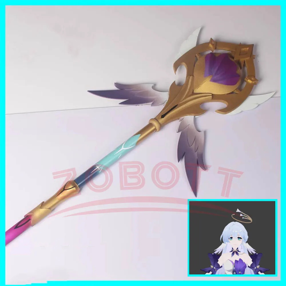 160CM Robin Staff Honkai: Star Rail Prop Cosplay Weapons Prop Halloween Christmas Party Props for Comic Show Wig Headwear