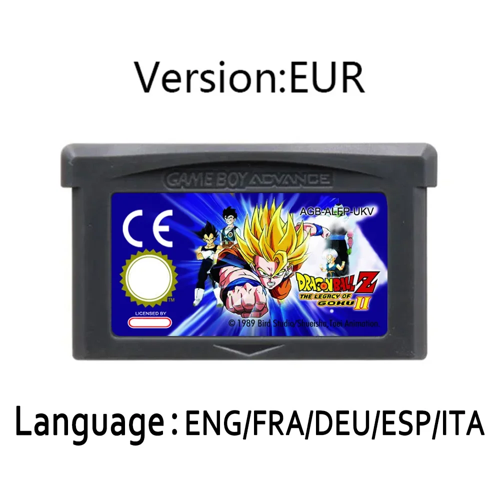 GBA用ビデオゲームカートリッジ,ゲームコンソールカード,ドラゴンボールシリーズ,高度な冒険,超音速戦士,ブウの怒り,32ビット