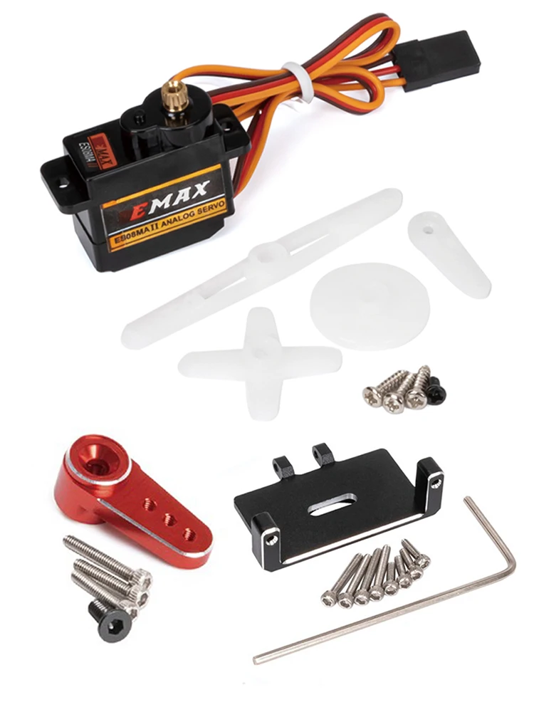 EMax ES08MA II 12g Analog Metallgetriebe Servo für 1/24 RC Crawler Auto Axial SCX24 Upgrade-Teile