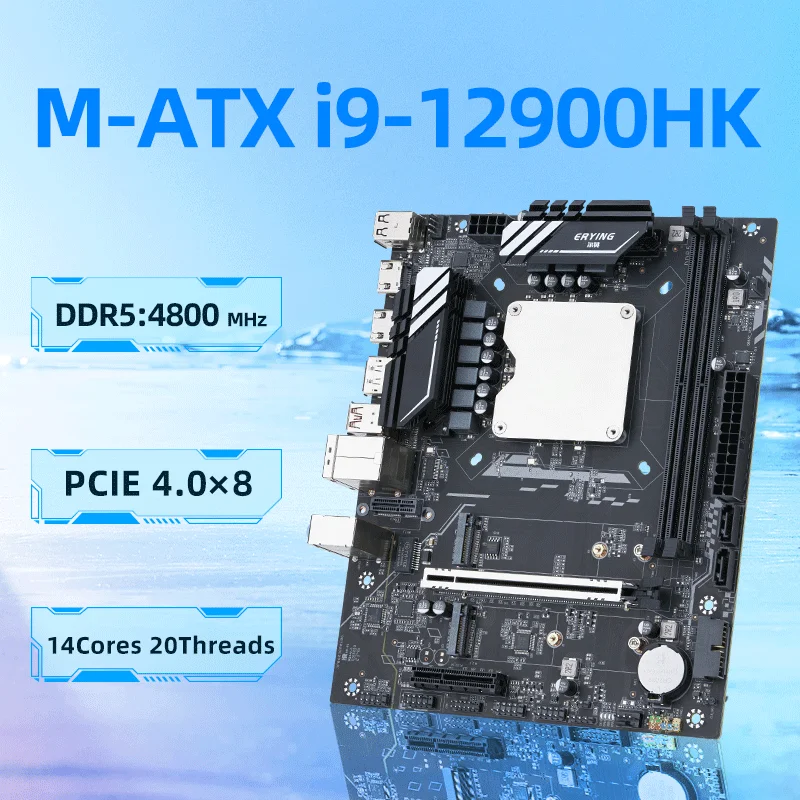 DIY Desktop Gaming Computer Kit for I9 12900HK 5.0GHz 24MB L3 Cache DDR5 RAM NVME M.2 Slot LGA 1151 CPU Combo New - view 2