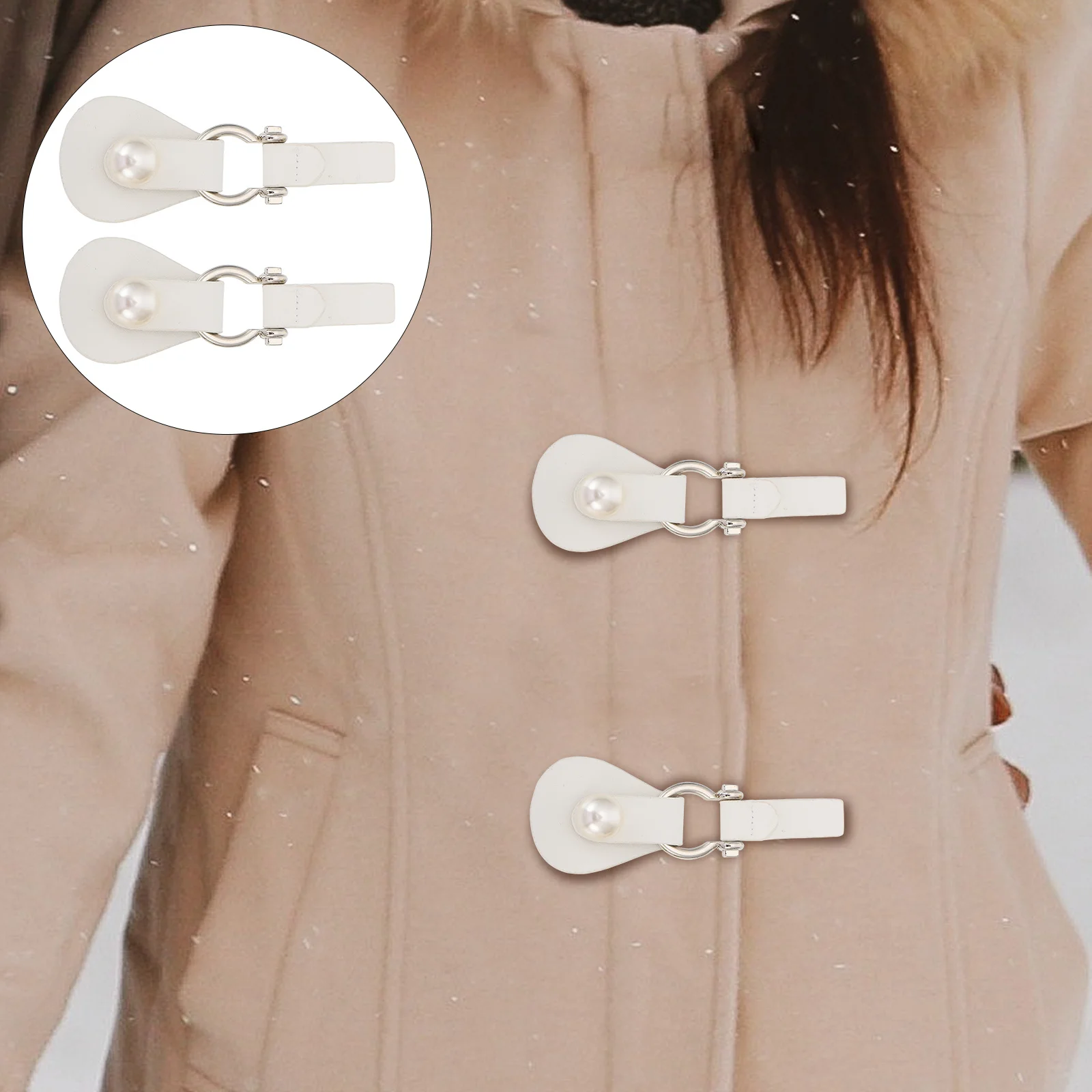 2 قطعة Pu تبديل معطف معدني حزام أبازيم لخندق فستان شال دائم الملابس التبعي معاطف تبديل أبازيم