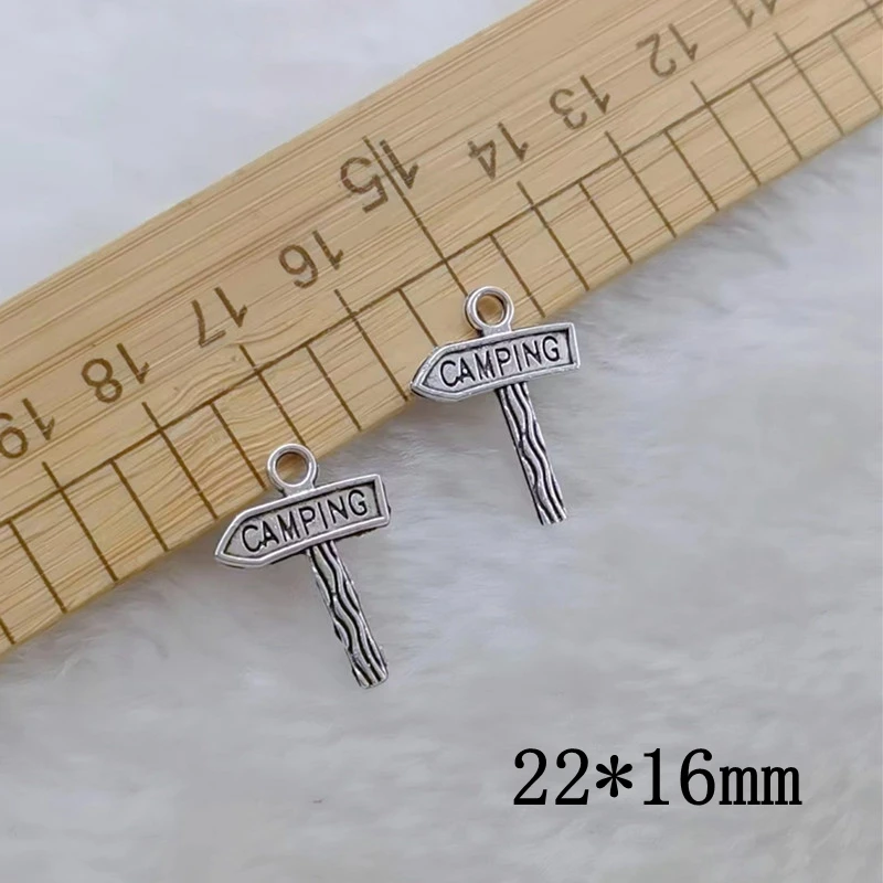 10pcs Cute Mini Bus Charm Happy Camper Charm Pendant Handmade Keychain Metal Charm Earrings DIY Jewelry Making