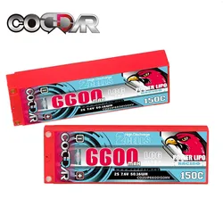 Aggiornamento CODDAR HV 2S batteria Lipo 7.6V 6600mAh 150C 5mm proiettile per auto RC bumgles camion rc barche giocattoli custodia rigida Ultra LCG