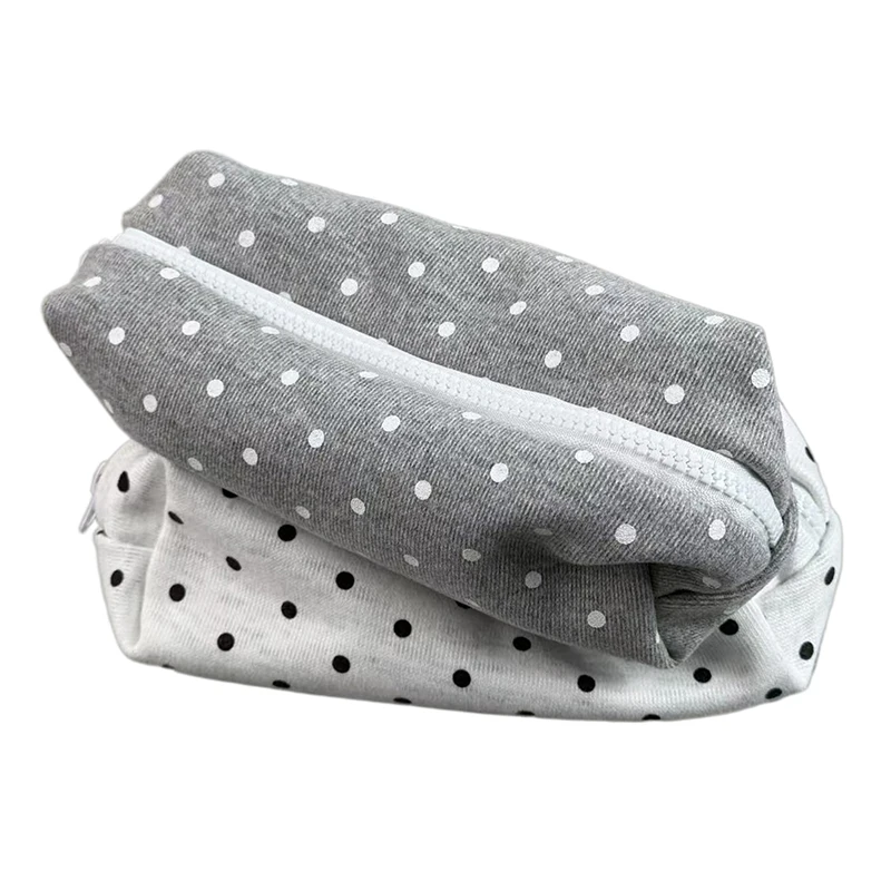 Großraumiges Polka-Dot-Federmäppchen, weiche Stifttasche, Schreibwaren-Organizer für Schulbedarf.