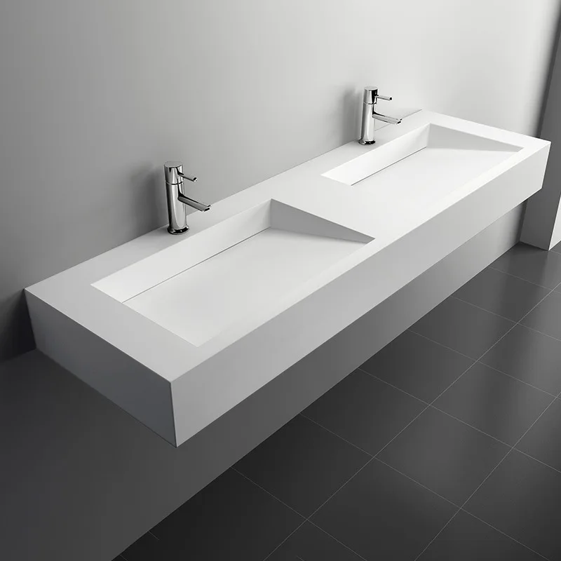 Artificial stone wall-mounted washbasin Small household bathroom Hotel homestay washbasin OEM custom factory Customizable