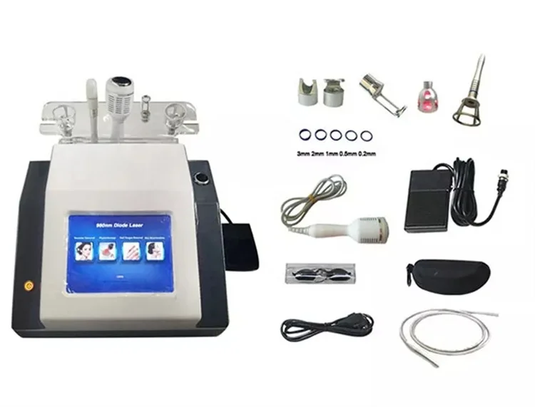 980nm Diode flash Spider & Varicose Vein Remover Nail Fungus Pain Relief Rejuvenation Eczema Herpes Lipolysis Cooling Customized