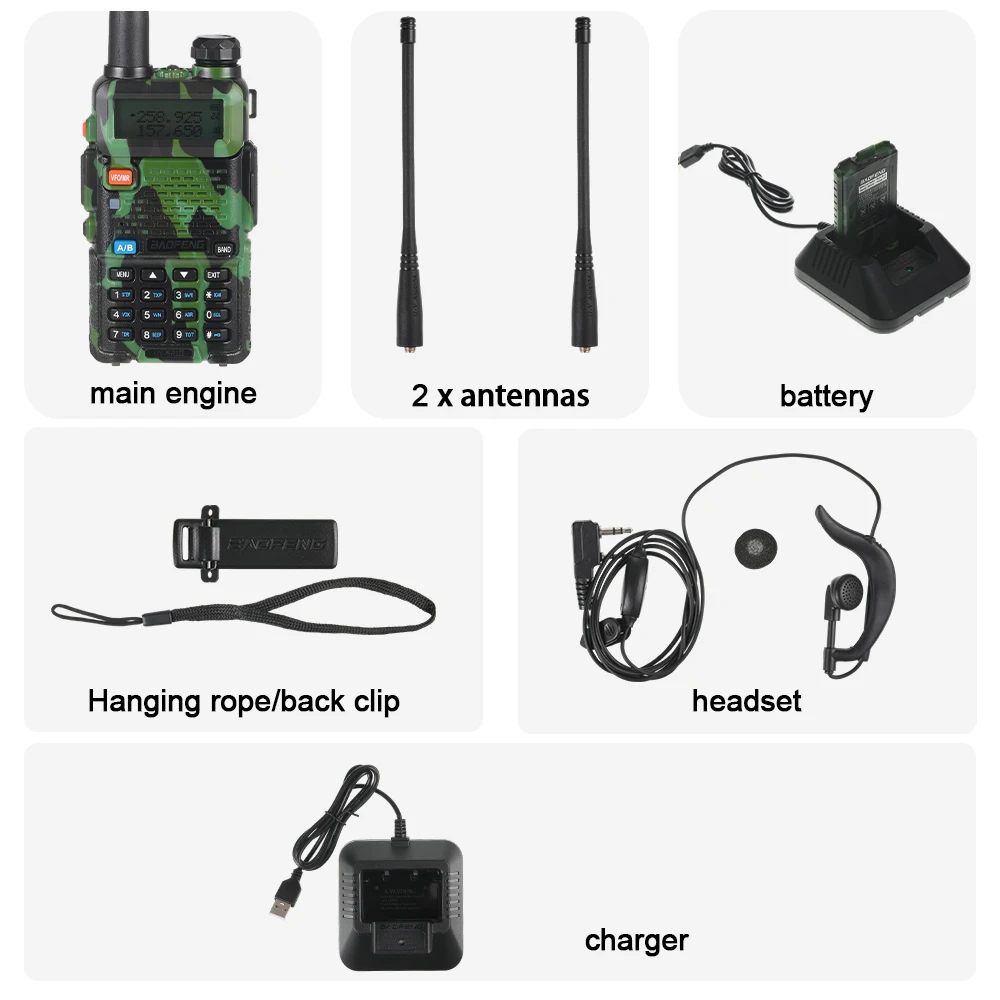 PP Walkie Talkie Radios - LED Display Screen And 5W High-power Output For Wide Application