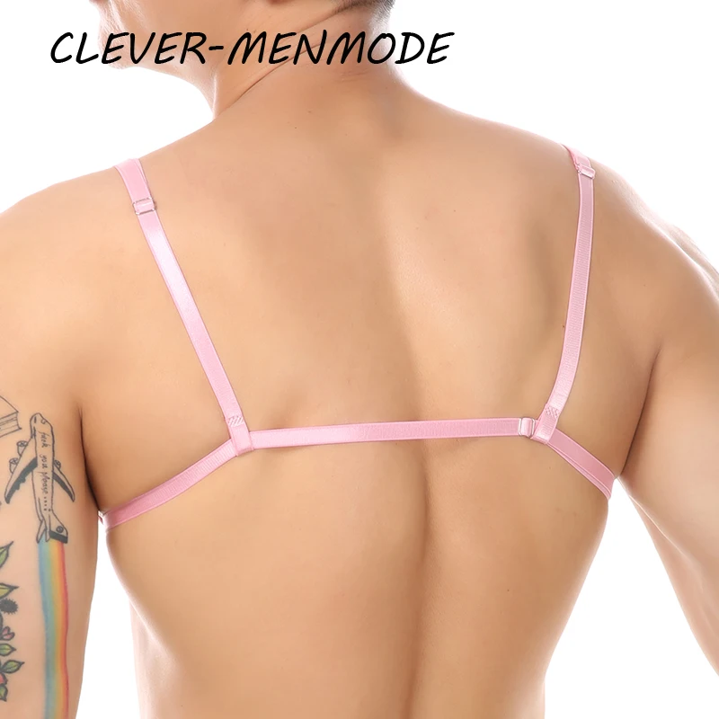Мужской Сексуальный Бюстгальтер Мужчины Ремень безопасности Кружева Нижнее белье БДСМ Нагрудный ремень Секс Нижнее белье Сисси Наряд Кроп Топ Мужчины Гей