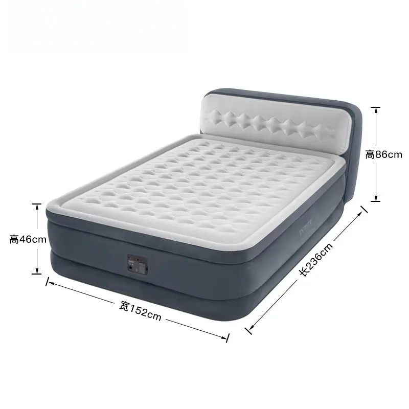 Backrest line pull inflatable mattress double double air mattress bed thickened built-in electric pump