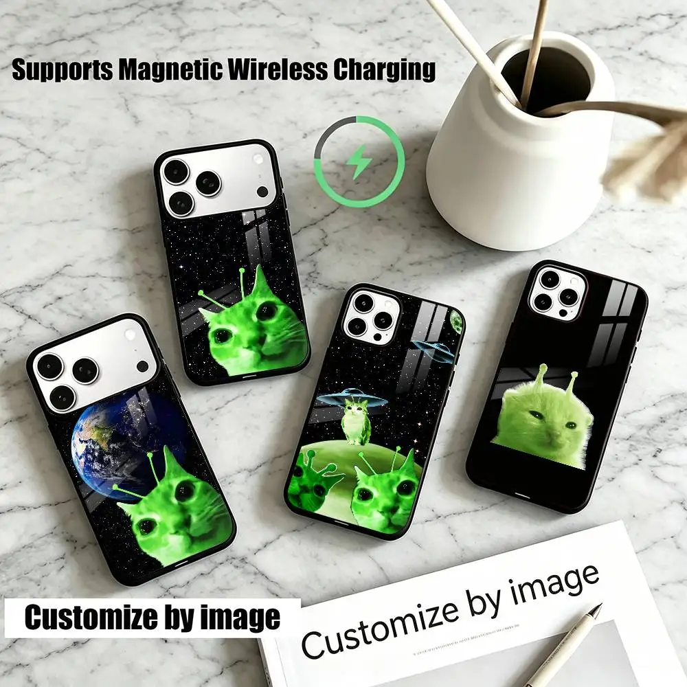 Alien cue c-cats  Phone Case For iPhone18,17,16,15,14,13Plus,Pro Allows magnetic wireless charging