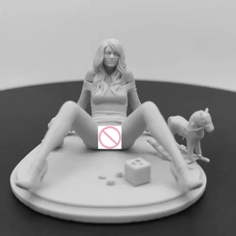 1/24 75Mm Wall Street Wolf Female Lord Margot Resin Figure Assembled Model Kit Miniature Unassembled and Unpainted Diorama Toy