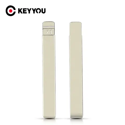 KEYYOU 10PCS 71# For GMC Chevrolet Spark Cruze Camaro Equinox Lova Buick Opel Car Key Blade HU100 Upgrate