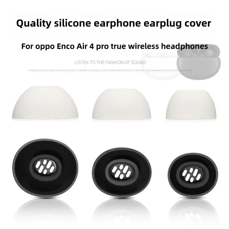 

Silicone Eartips For OPPO Enco Air4 Pro-Soft Replacement Covers Noise Isolating Cushions Secure Fit For TWS Bluetooth Earphones。