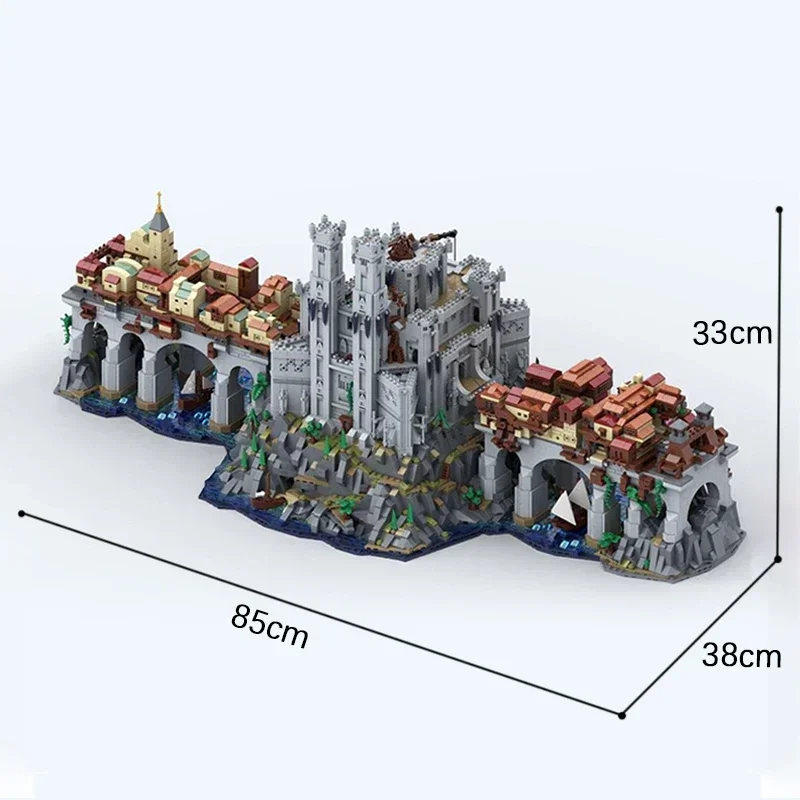 Popular Game Castle Model Moc Building Bricks Badu Gate Fortress Technology Modular Blocks Gift Christmas Toys DIY Sets Assembly