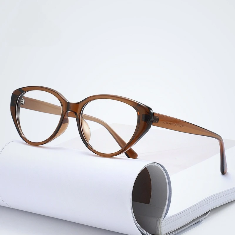 525 مللي متر جديد نظارات سوداء عين القط مكافحة الضوء الأزرق غير وصفة طبية موضة نظارات للقراءة قصر النظر مخصص