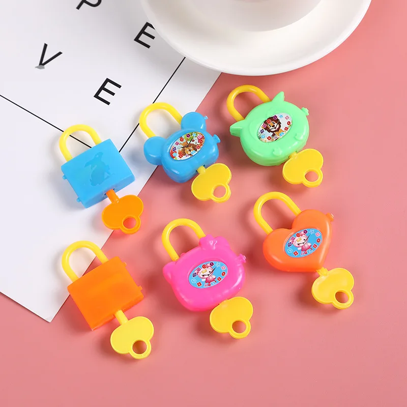 6 Pcs Small Lock Toys Exercise Concentration Toy Key Matching Educational Kids Early Learning Toys Montessori Teaching Aids Toys