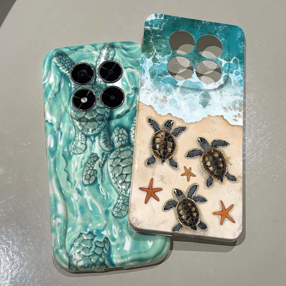 

Cartoon Anime Turtle For Redmi Note 15 14 13 12 12S 12T 11 11T 11S 10 10S SE Pro Plus 4G 5G Feilin Wave Oil Shell Cover