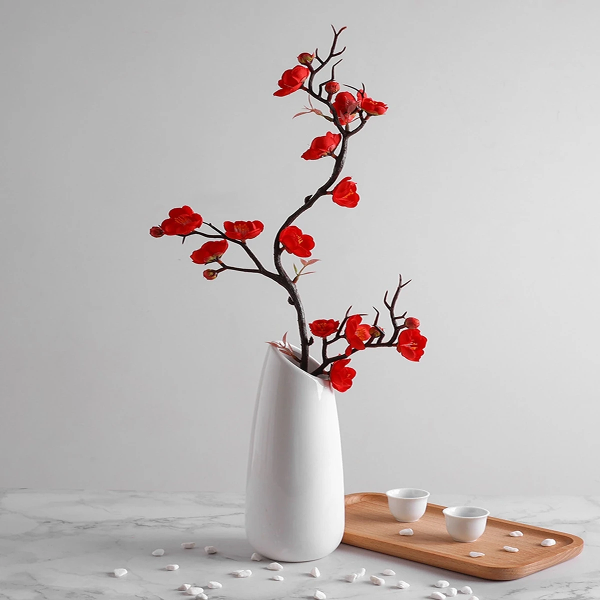 Image of Künstliche Frühlingsblüten: Seiden-Pflaumen- und Pfirsichzweige – Heiß begehrtes Deko-Accessoire für Hochzeiten, Partys und festliche Kränze