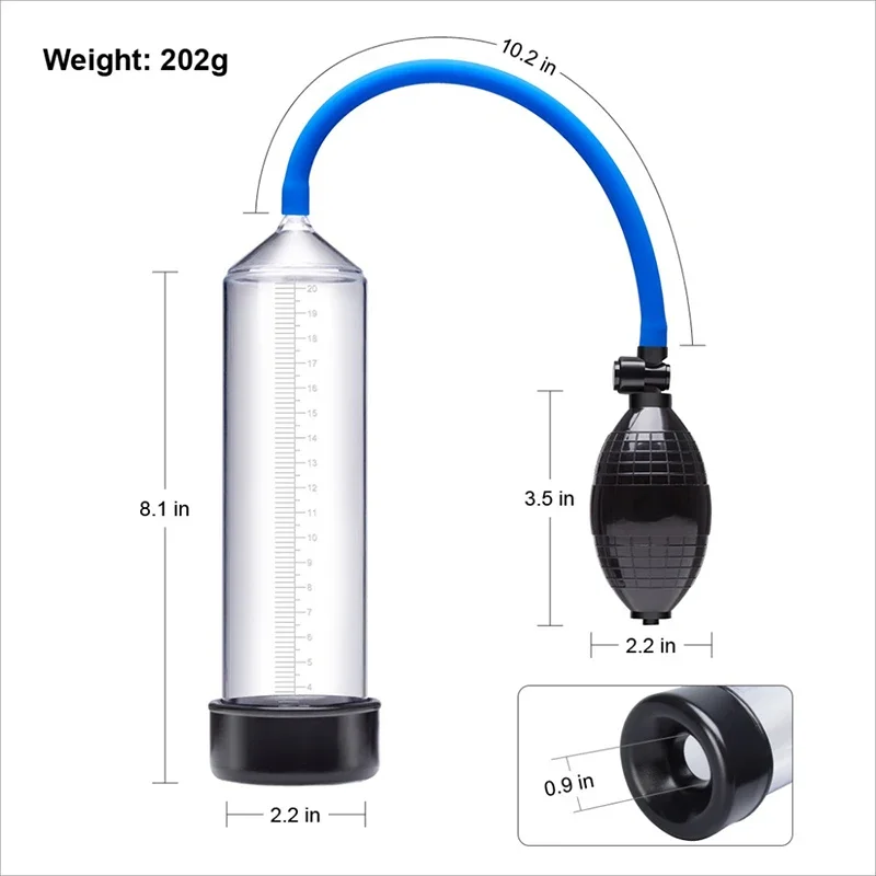 Enlarge Penis Stretcher Extension Vacuum Pump Big Dick Male Cock Enlargement Men Sex Toys Erection Delay Lasting Training Tool