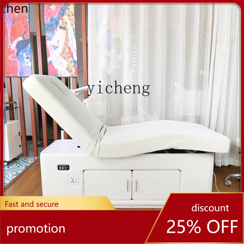 YFY  Electric Lifting Latex Facial Bed Intelligent Heating Constant Temperature Bed Thai Massage Bed