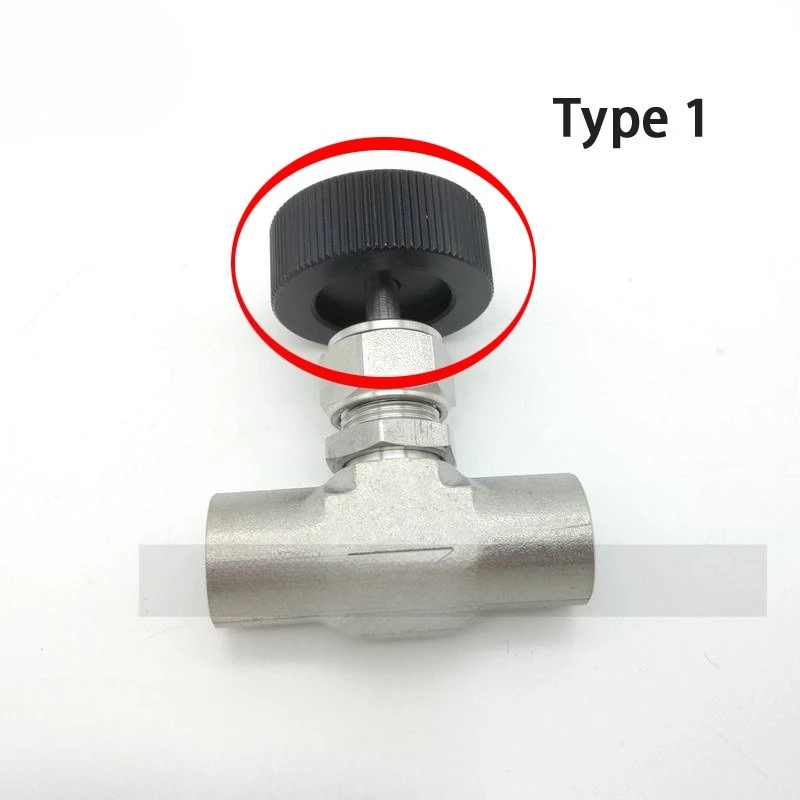 316 Stainless Steel Needle Valve NV Internal and External Thread Straight Through Needle Valve Stainless Steel